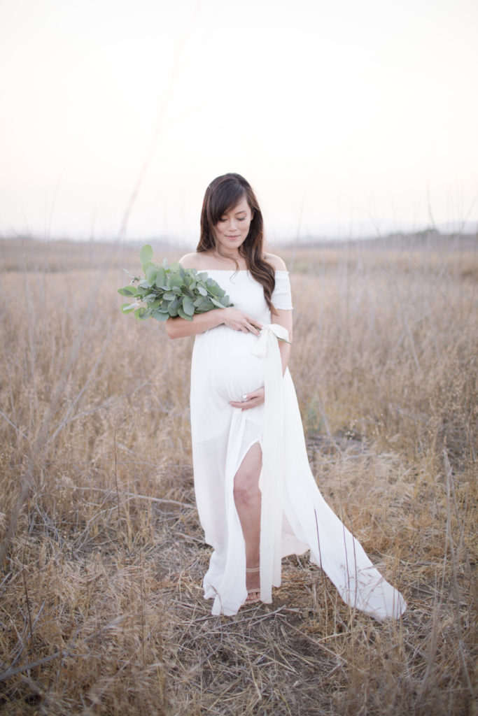 Fine Art Natural Light and Airy Maternity Newborn Baby Photo Session Fall Fields | Orange County, California | Tiffany Chi Photography | Maternity and Newborn Photo Package | Baby's First Year Photography Package