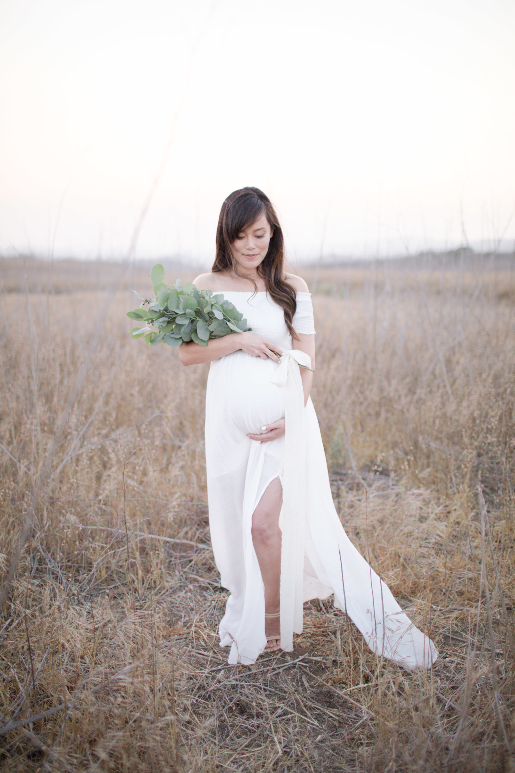Orange County Fine Art Golden Sunset Fields Photographer Maternity Pregnancy